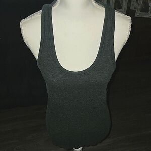 AERIE sz Large Dark Gray Tank Top. Ribbed